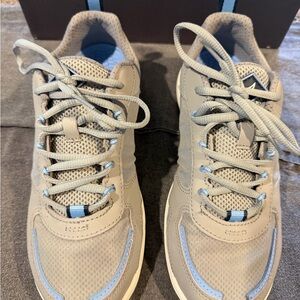 Light Gray Sperrys with Pale Blue Accents